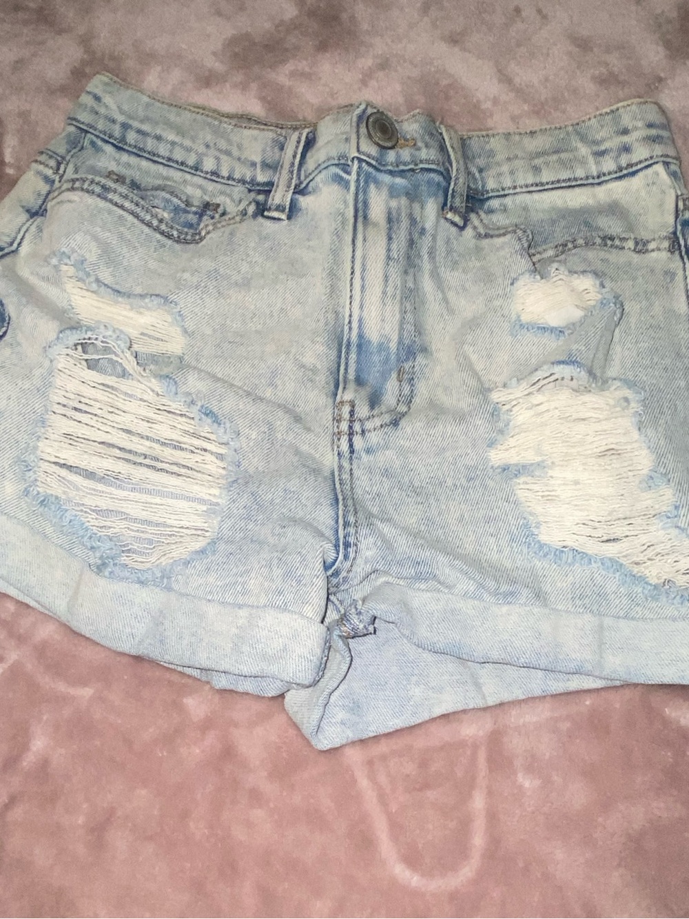 SO Light Blue Distressed Denim Shorts New without tags, never worn